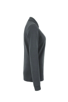 HAKRO Damen Longsleeve-Poloshirt MIKRALINAR®, anthrazit, 6XL