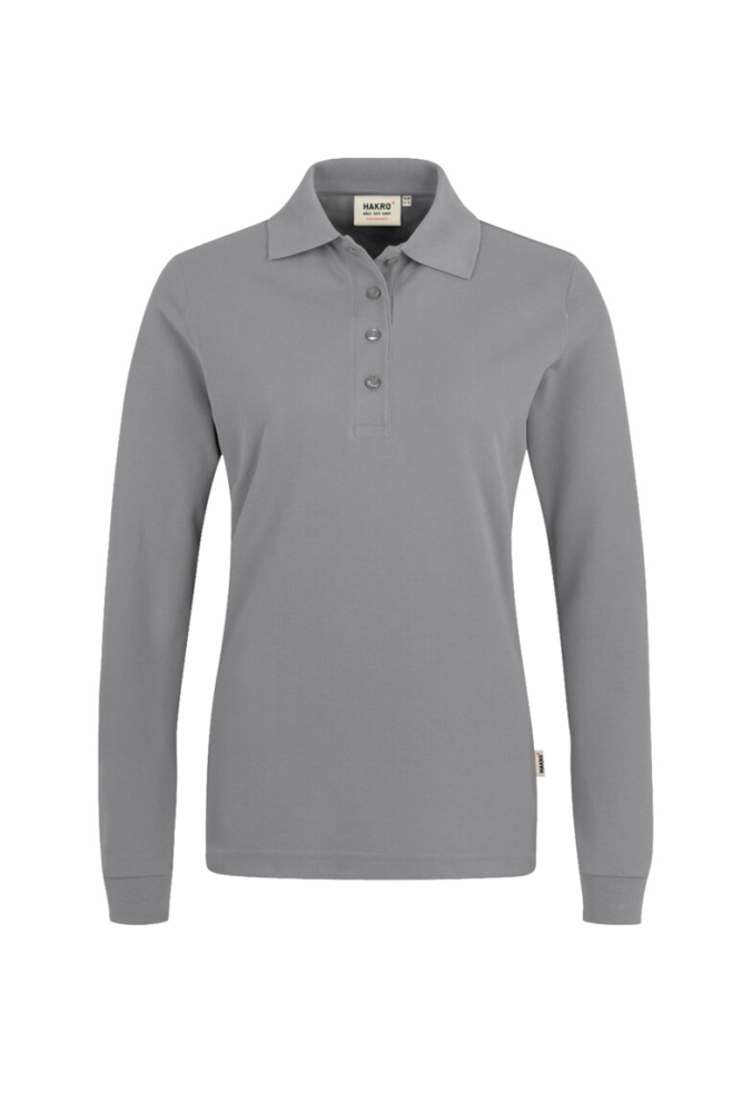 HAKRO Damen Longsleeve-Poloshirt MIKRALINAR®, titan, 4XL