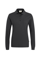 HAKRO Damen Longsleeve-Poloshirt MIKRALINAR®, karbongrau, 4XL