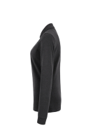 HAKRO Damen Longsleeve-Poloshirt MIKRALINAR®, karbongrau, 4XL