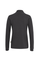 HAKRO Damen Longsleeve-Poloshirt MIKRALINAR®, karbongrau, 4XL
