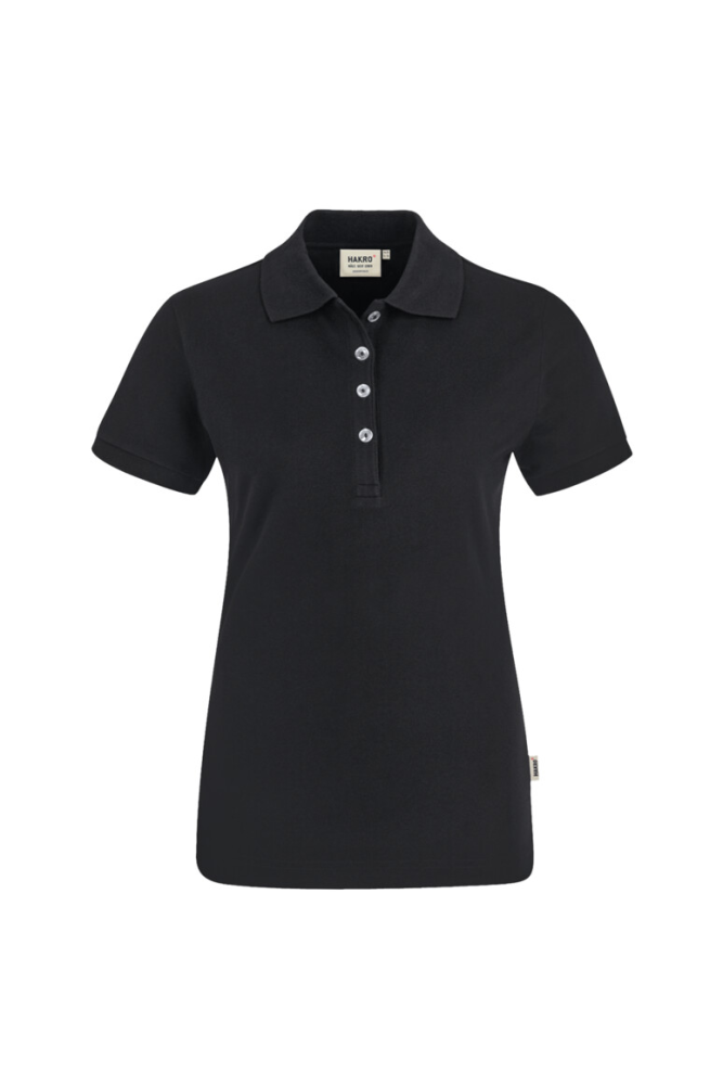 HAKRO Damen Poloshirt Stretch, schwarz, S