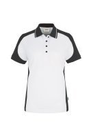 HAKRO Damen Poloshirt Contrast MIKRALINAR®, weiss/anthrazit, S
