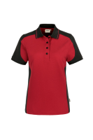 HAKRO Damen Poloshirt Contrast MIKRALINAR®, rot/anthrazit, S