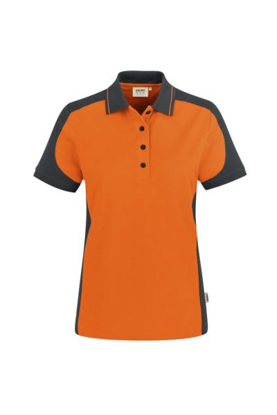 HAKRO Damen Poloshirt Contrast MIKRALINAR®, orange/anthrazit