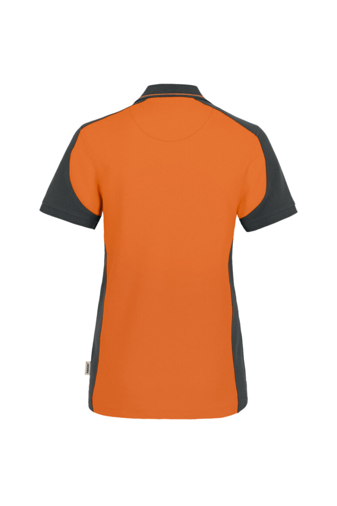 HAKRO Damen Poloshirt Contrast MIKRALINAR®, orange/anthrazit, L