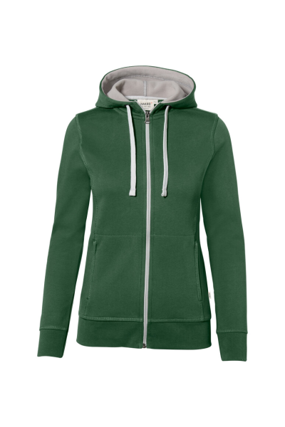 HAKRO Damen Kapuzenjacke Bonded ECO, tanne/silber