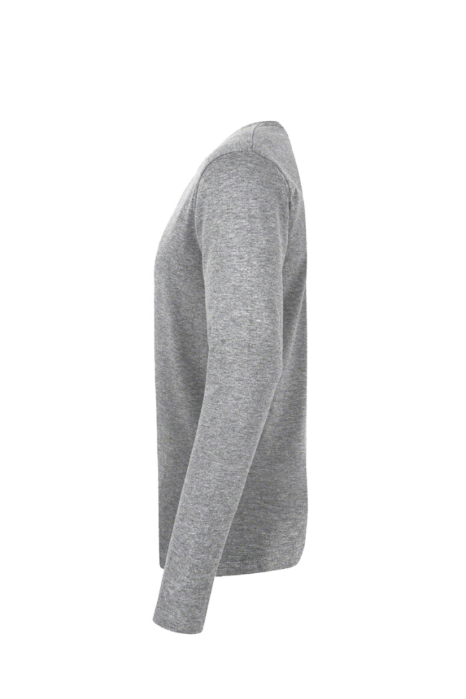 HAKRO Longsleeve Heavy, grau meliert, M