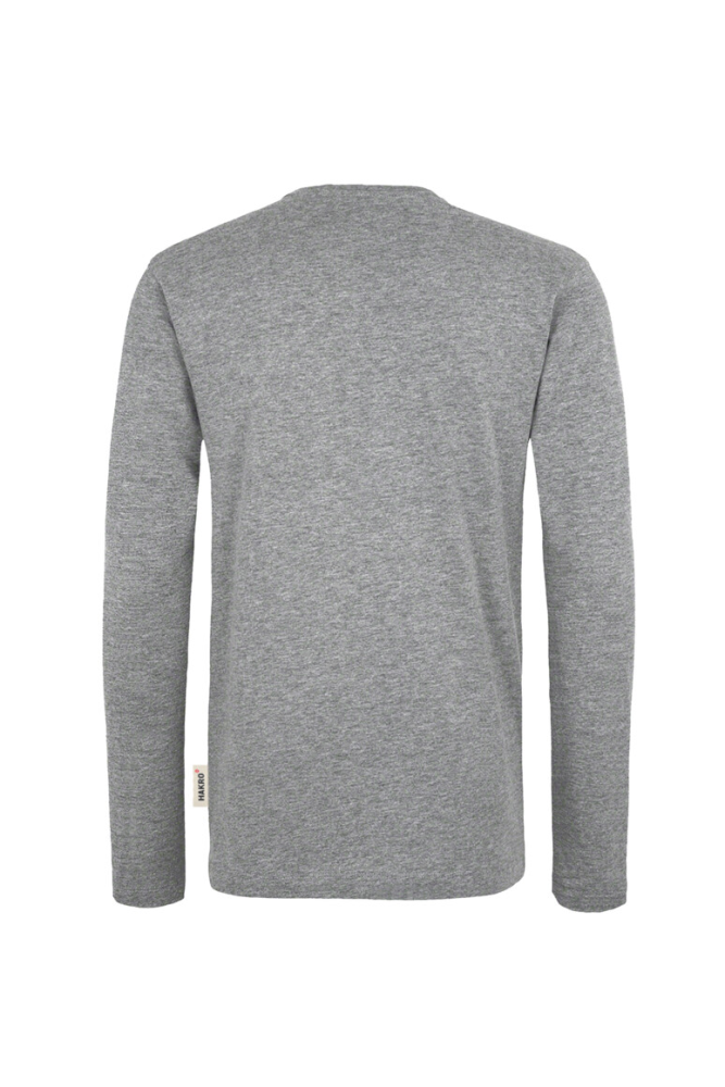 HAKRO Longsleeve Heavy, grau meliert, M