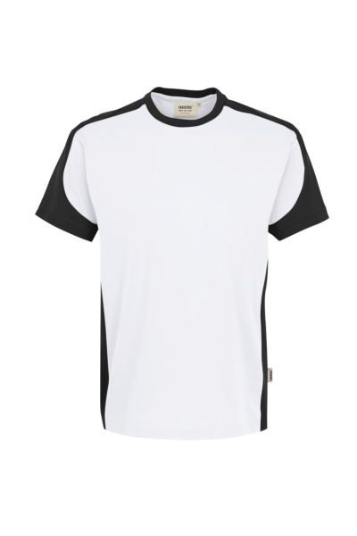 HAKRO T-Shirt Contrast MIKRALINAR®, weiss/anthrazit