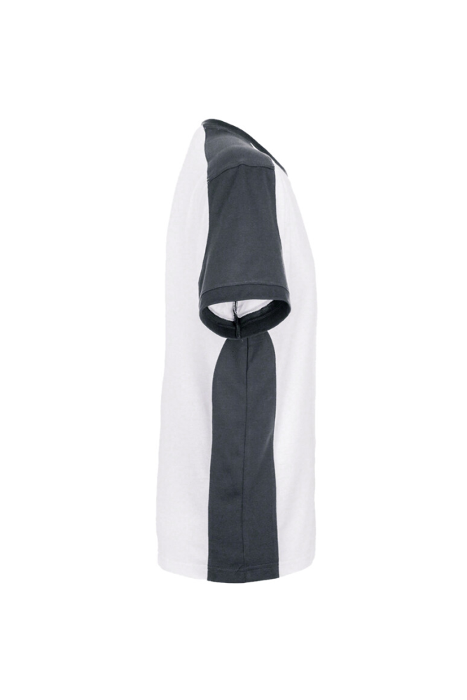 HAKRO T-Shirt Contrast MIKRALINAR®, weiss/anthrazit, 4XL