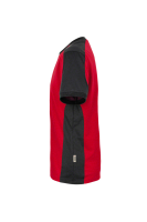 HAKRO T-Shirt Contrast MIKRALINAR®, rot/anthrazit, XL