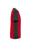 HAKRO T-Shirt Contrast MIKRALINAR®, rot/anthrazit, XL