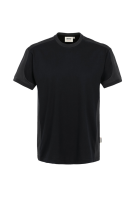 HAKRO T-Shirt Contrast MIKRALINAR®, schwarz/anthrazit, 5XL