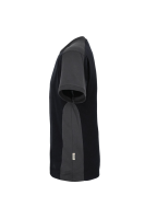 HAKRO T-Shirt Contrast MIKRALINAR®, schwarz/anthrazit, 5XL