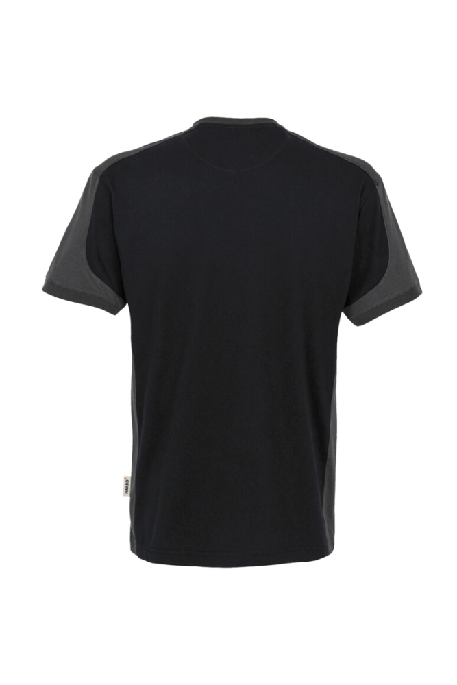 HAKRO T-Shirt Contrast MIKRALINAR®, schwarz/anthrazit, 5XL