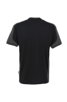 HAKRO T-Shirt Contrast MIKRALINAR®, schwarz/anthrazit, 5XL