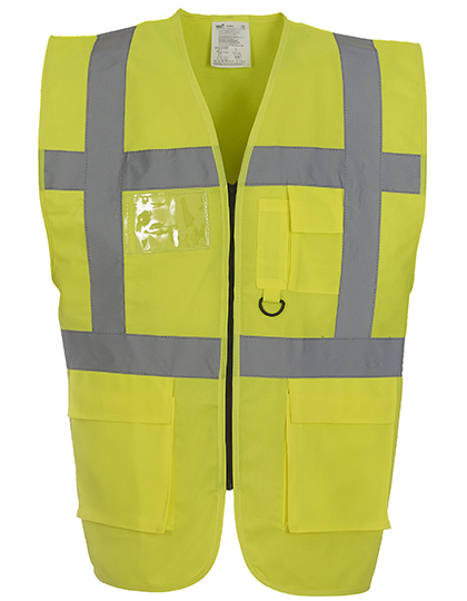 Multi-Funktion Sicherheitsweste mit Reissverschluss HI-VIS