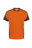 HAKRO T-Shirt Contrast MIKRALINAR®, orange/anthrazit, XL