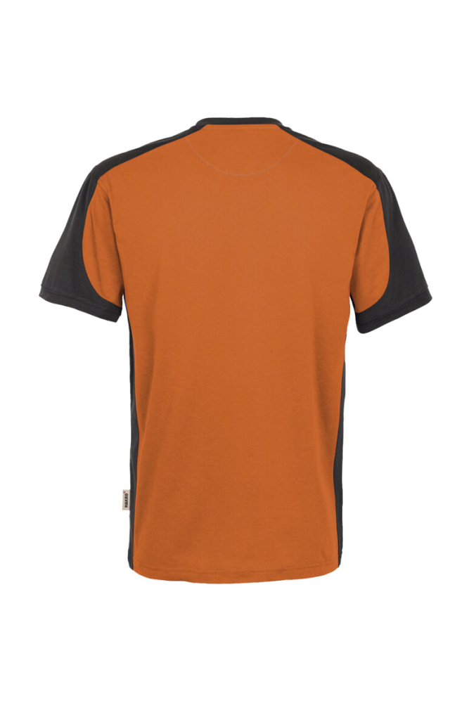 HAKRO T-Shirt Contrast MIKRALINAR®, orange/anthrazit, XL