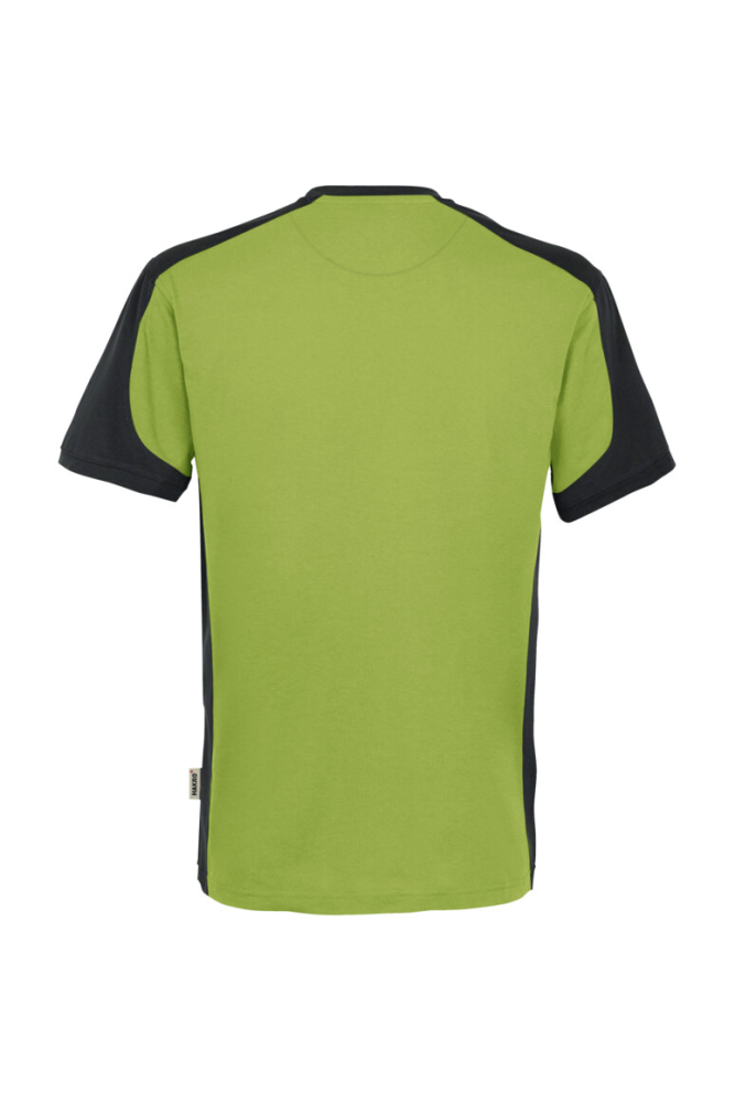 HAKRO T-Shirt Contrast MIKRALINAR®, kiwi/anthrazit, 6XL