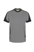 HAKRO T-Shirt Contrast MIKRALINAR®, titan/anthrazit, S
