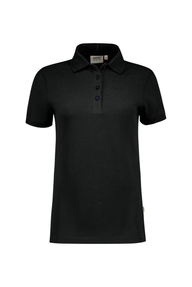 HAKRO Damen Poloshirt Bio-Baumwolle GOTS, schwarz, L