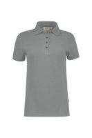 HAKRO Damen Poloshirt Bio-Baumwolle GOTS, grau meliert, 2XS