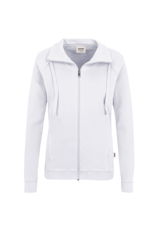 HAKRO Damen Sweatjacke College, weiss