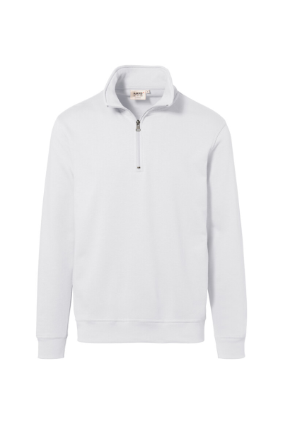 HAKRO Zip-Sweatshirt Premium, weiss