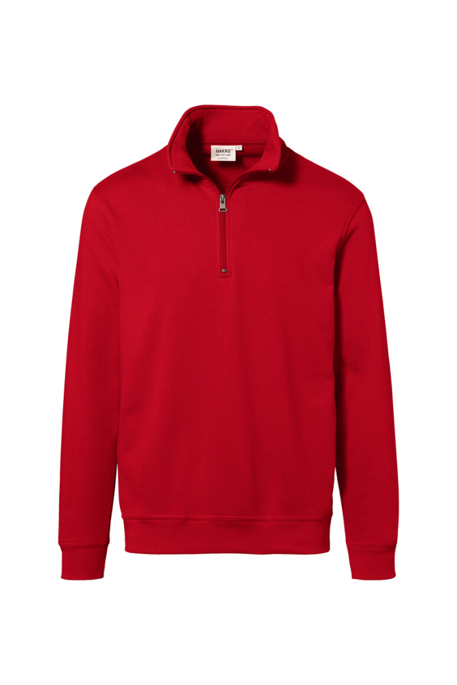 HAKRO Zip-Sweatshirt Premium, rot, M