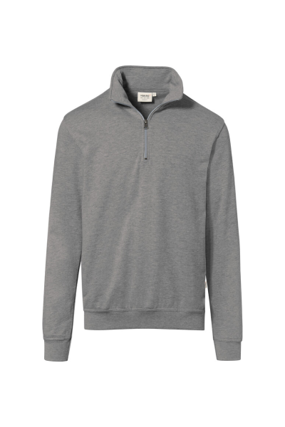 HAKRO Zip-Sweatshirt Premium, grau meliert