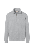 HAKRO Zip-Sweatshirt Premium, ash meliert, S