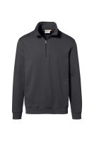 HAKRO Zip-Sweatshirt Premium, karbongrau, XS