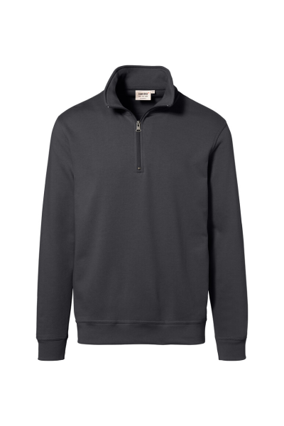 HAKRO Zip-Sweatshirt Premium, karbongrau