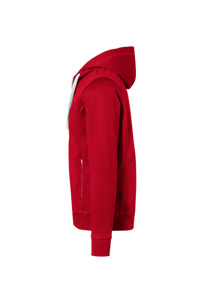 HAKRO Kapuzenjacke Bonded ECO, rot/silber, XS