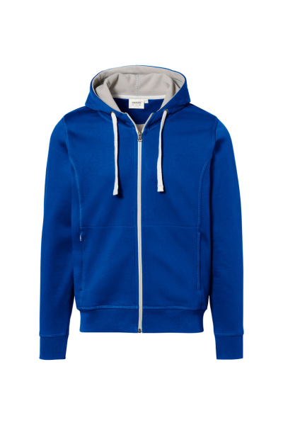HAKRO Kapuzenjacke Bonded ECO, royalblau/silber