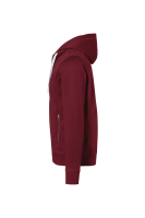 HAKRO Kapuzenjacke Bonded ECO, weinrot/silber, L