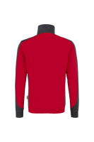 HAKRO Zip-Sweatshirt Contrast MIKRALINAR®, rot/anthrazit, M
