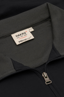 HAKRO Zip-Sweatshirt Contrast MIKRALINAR®, schwarz/anthrazit, M