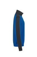 HAKRO Zip-Sweatshirt Contrast MIKRALINAR®, royalblau/anthrazit, M