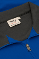HAKRO Zip-Sweatshirt Contrast MIKRALINAR®, royalblau/anthrazit, M