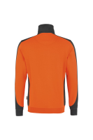 HAKRO Zip-Sweatshirt Contrast MIKRALINAR®, orange/anthrazit, M