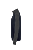 HAKRO Zip-Sweatshirt Contrast MIKRALINAR®, tinte/anthrazit, S
