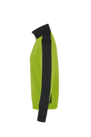 HAKRO Zip-Sweatshirt Contrast MIKRALINAR®, kiwi/anthrazit, 2XL