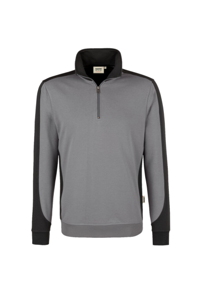 HAKRO Zip-Sweatshirt Contrast MIKRALINAR®, titan/anthrazit