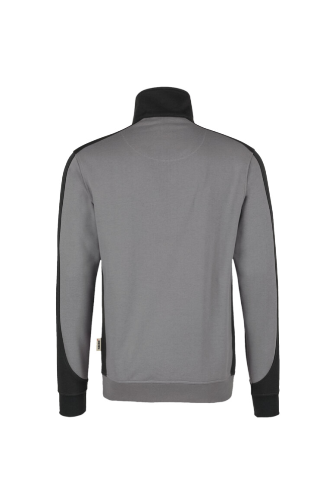 HAKRO Zip-Sweatshirt Contrast MIKRALINAR®, titan/anthrazit, M