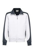 HAKRO Sweatjacke Contrast MIKRALINAR®, weiss/anthrazit, 5XL