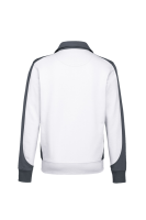 HAKRO Sweatjacke Contrast MIKRALINAR®, weiss/anthrazit, 5XL