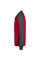 HAKRO Sweatjacke Contrast MIKRALINAR®, rot/anthrazit, M